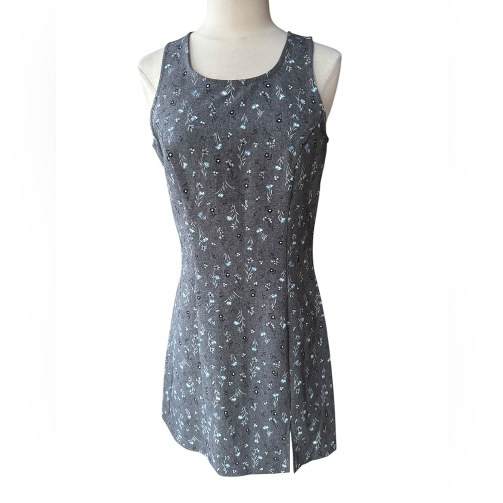 Y2K No Boundaries Floral w/Small Front Hem Slit, Mini‎ Dress